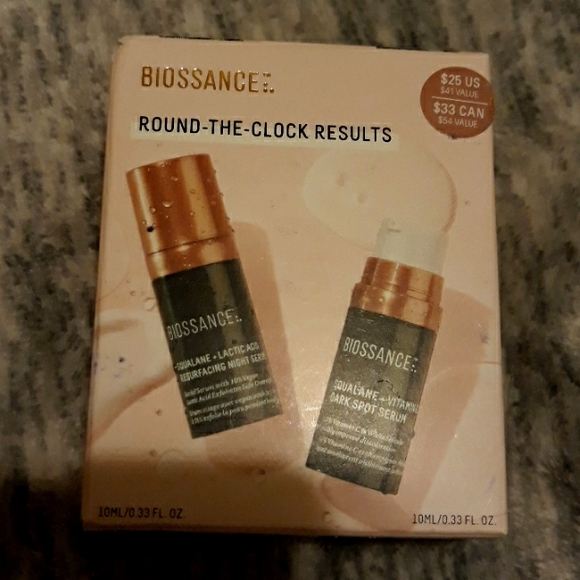 Biossance Other - Biossance Vitamin C Serum Lactic Acid Resurfacing Night Serum Duo Travel Size